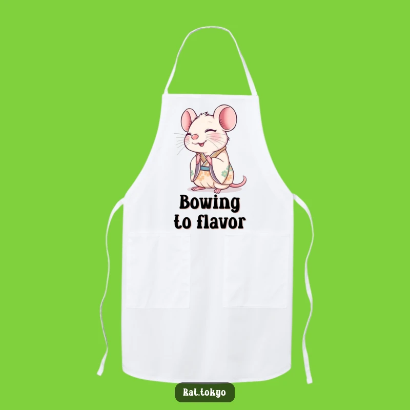 Funny Rat Bowing Apron: Joyful Kitchen, Happy Chef, Perfect Gift
