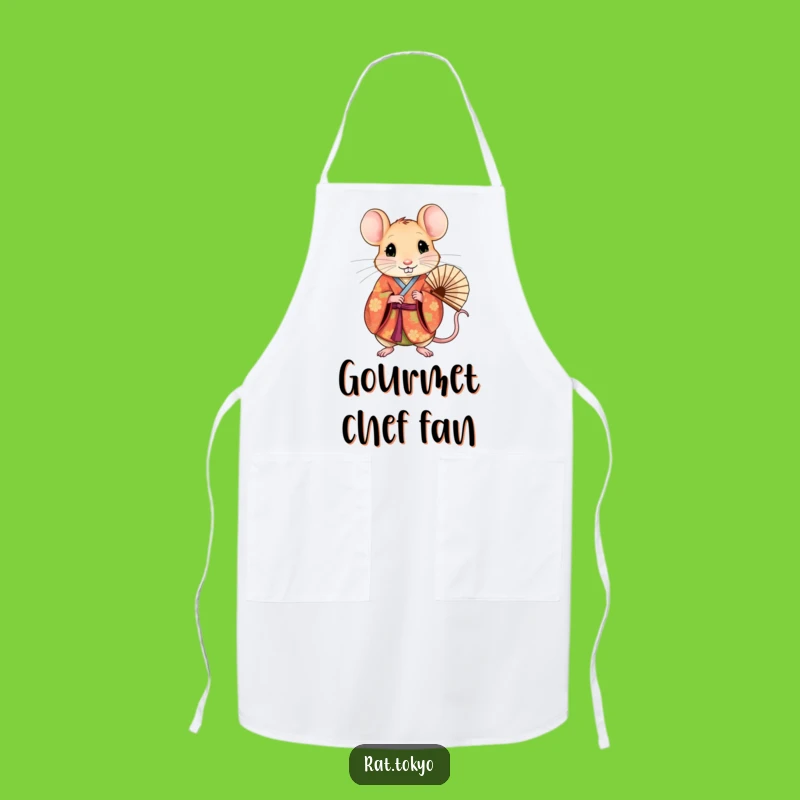 Funny Rat Kimono Apron: Stylish Chef, Vibrant Kitchen, Perfect Gift