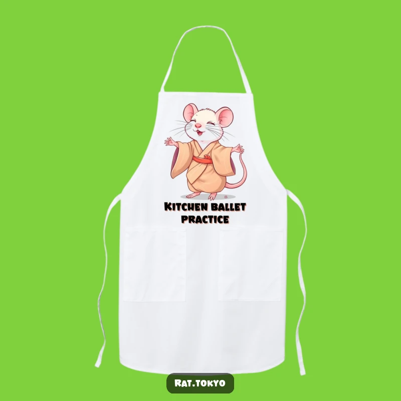 Funny Rat Twirling Apron: Silk Kimono Kitchen, Graceful Cooking, Perfect Gift