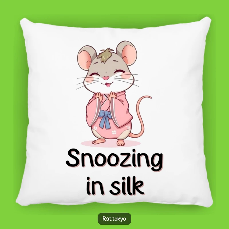 Funny Rat Kimono Pillow - Soft Cushion for Cheerful Decor