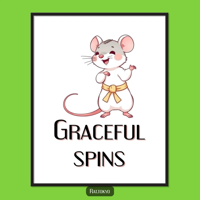 Funny Rat Obi Digital Art: Playful Rat Printable Artwork, Instant Funny Gift Download