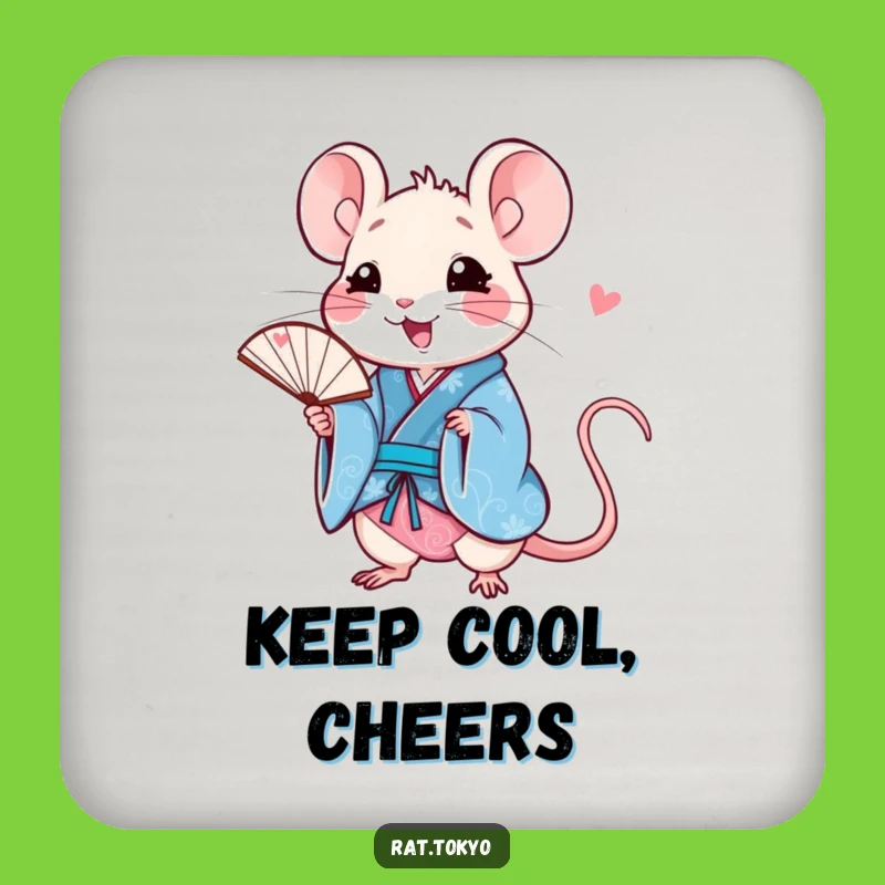 Funny Rat Fan Coaster - Protect Surfaces with Happy Charm