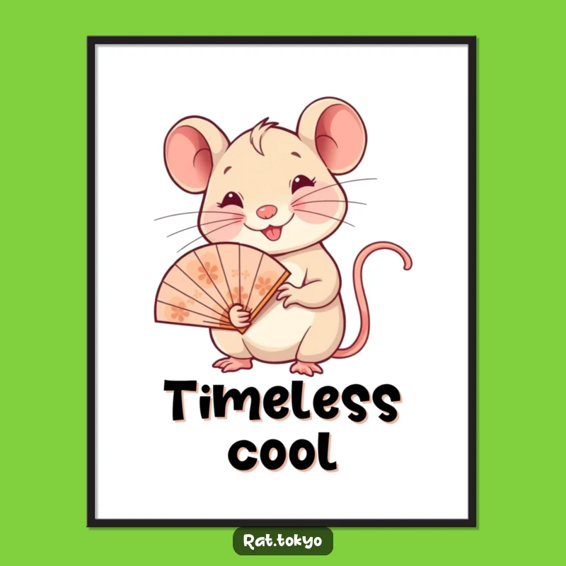 Funny Rat Fan Poster: Elegant Smiling Rat Artwork, a Charming Funny Gift for Walls