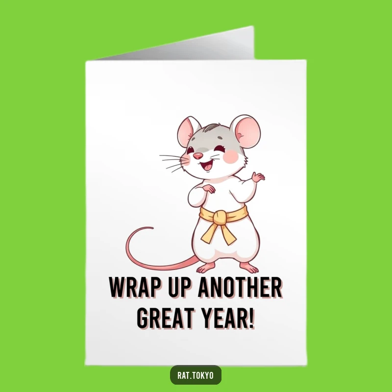 Free Printable Birthday Card: Rat's Obi Fun, Dynamic Funny Downloadable Gift