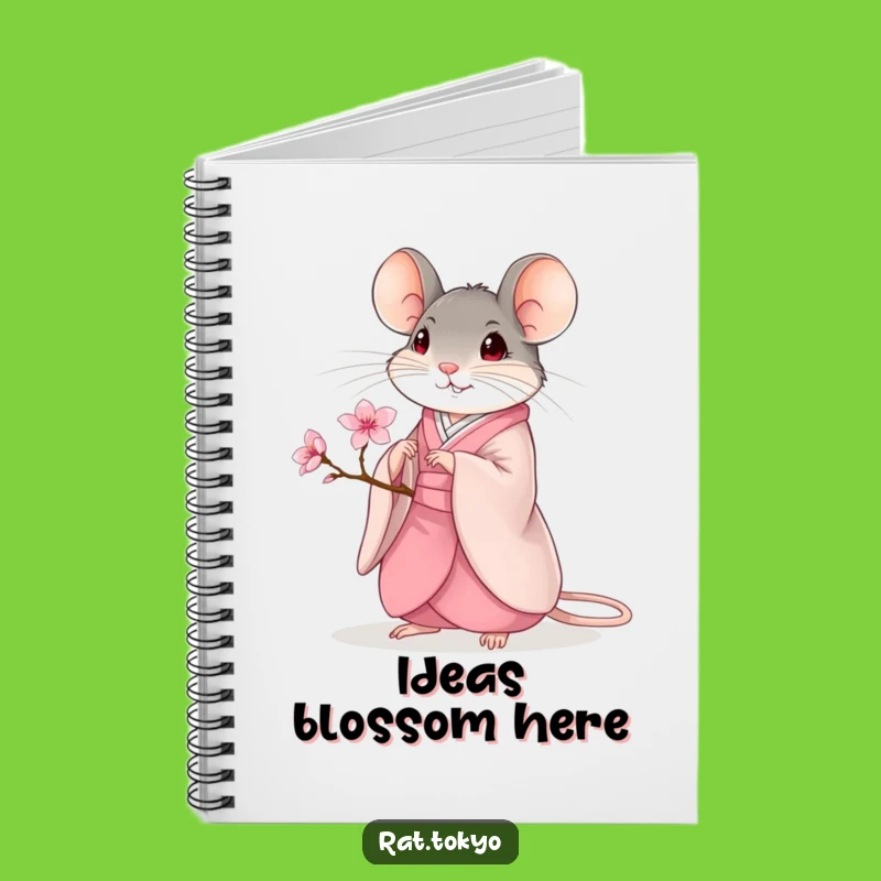 Funny Kimono Rat Notebook: Journal Blossom Thoughts, Perfect Funny Gift for Writers