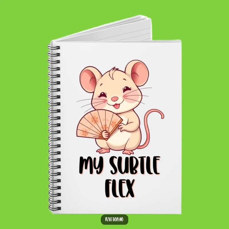 Funny Rat Fan Notebook: Journal Your Thoughts with a Smiling Rat & Ornate Fan, Great Funny Gift
