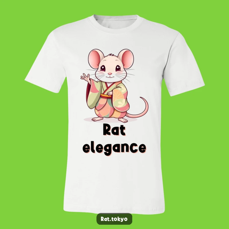 Funny Rat Kimono T-Shirt: Graceful Animal Pose Tee, Ideal Funny Gift