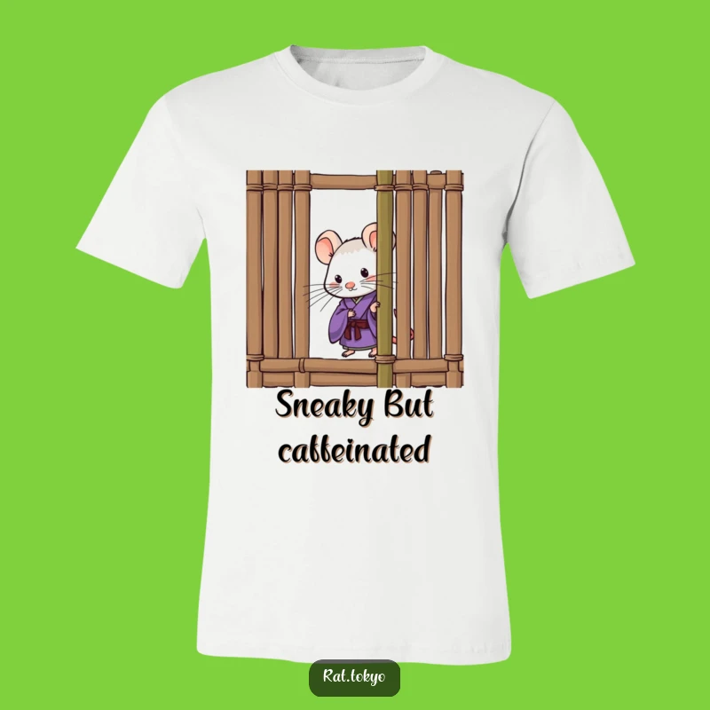 Funny Curious Rat Kimono T-Shirt - Hilarious Peeking Design, Great Gift!